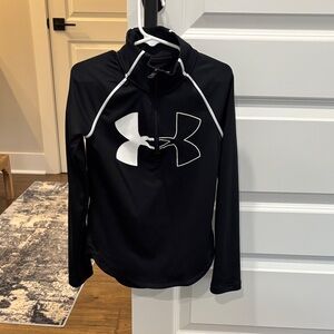 Under Armour Black and White Quarter-Zip Top
